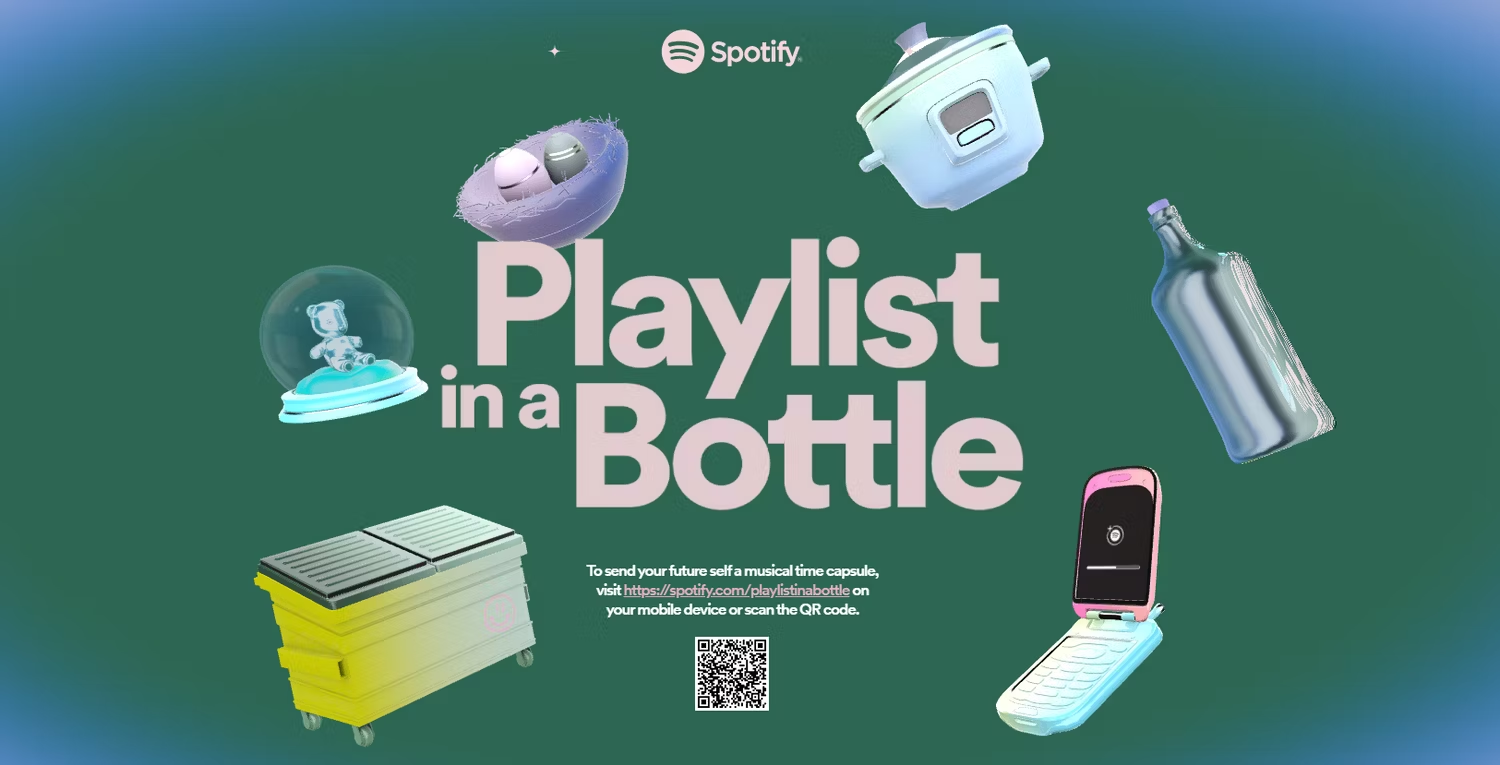 Spotify's Playlist in a Bottle microsite