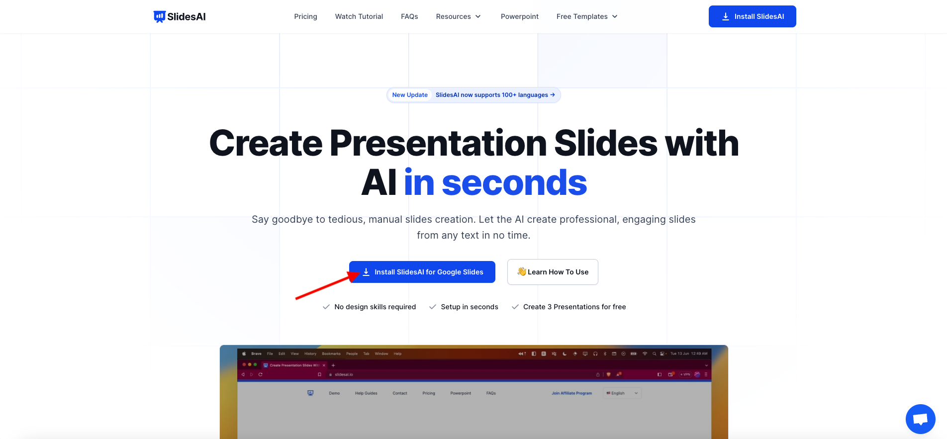 Install SlidesAI for Google Slides
