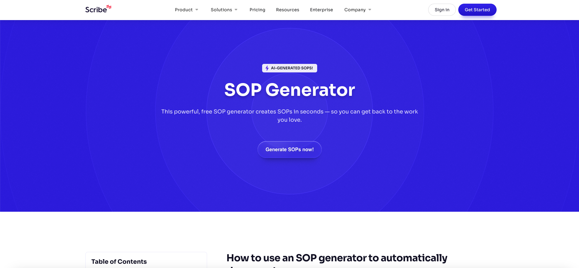 Scribe SOP Generator