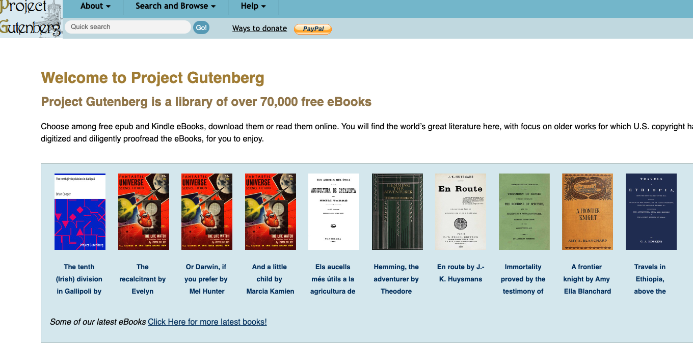 Project Gutenberg 古腾堡计划