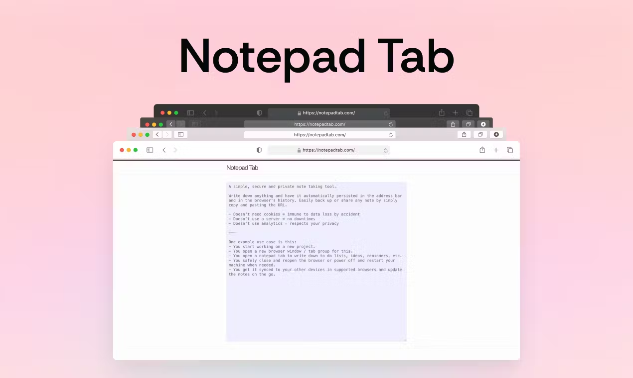 Notepad Tab 一款基于网页的记事工具