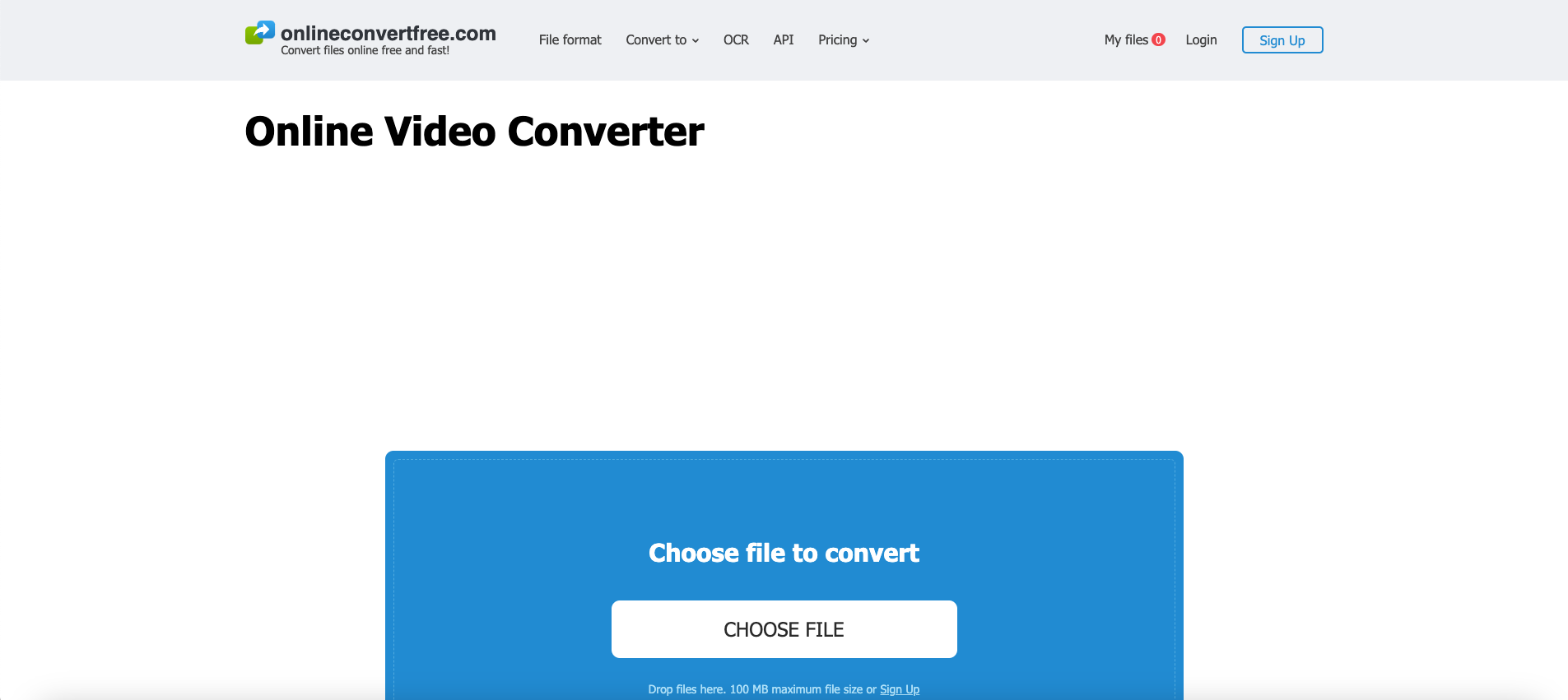 OnlineConvertFree - Online Video Converter