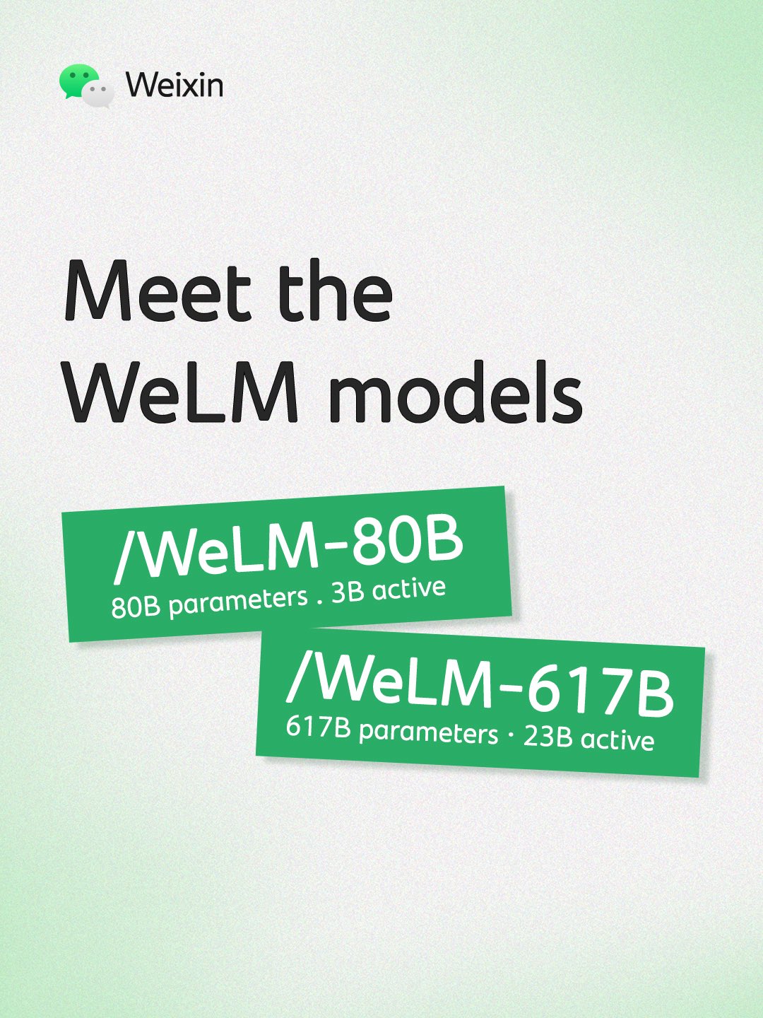 微信官方 WeLM 模型家族说明图